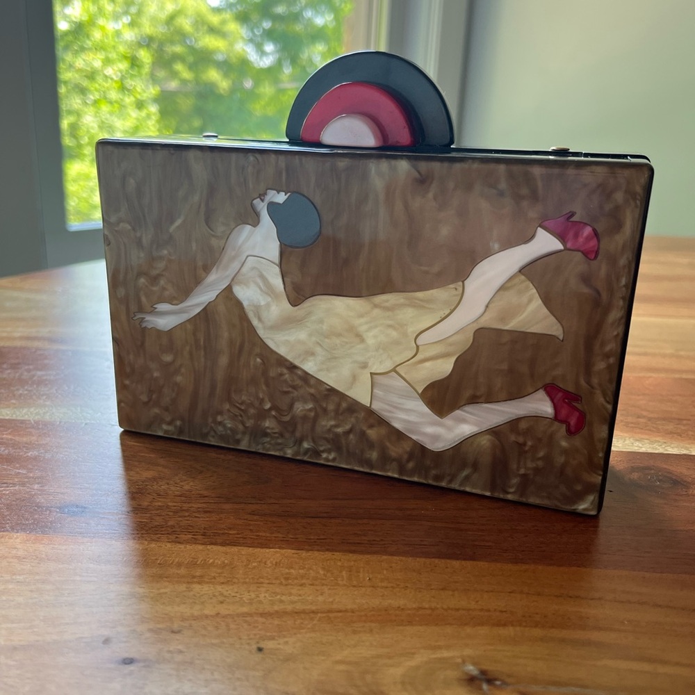 Art Deco Inspired Lucite Clutch, from the 1990’s